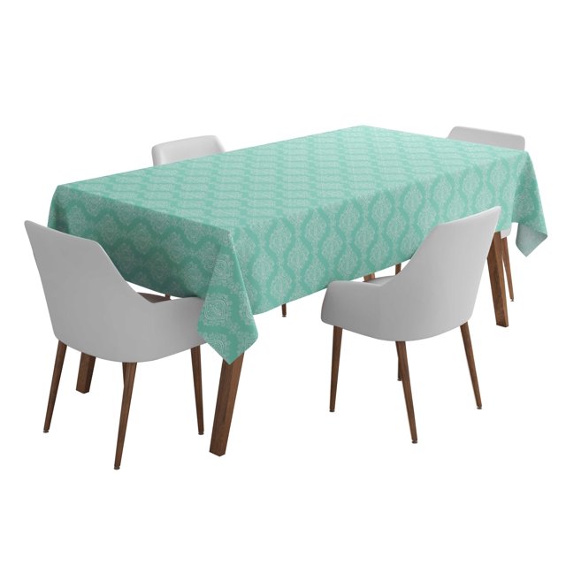 Vargottam Indoor/OutdoorTablenappe58x82 InchRectangleTablenappe Imperméable PatioTableTableaux- Printemps/ÉtéCouverts pour Cour RectangulaireTable/BBQ/Picnique -Aigue-marine