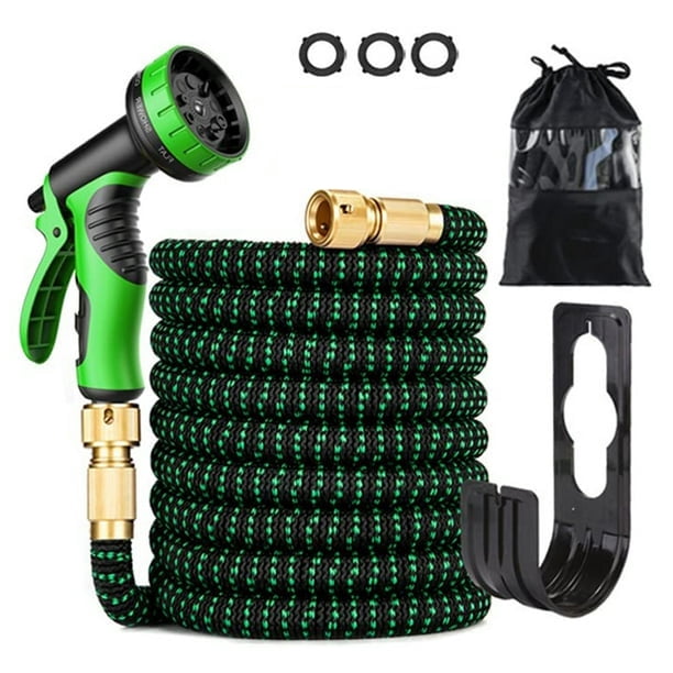 Garden Hose 50 Ft Water Hose with 10 Function Spray Nozzle, Expandable Garden Hose with Hose Holder, Flexible Lightweight Water Pipe Expanding Car Wash Hose for Yard Watering