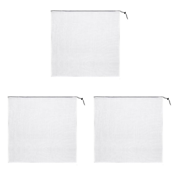 Netting Garden Net Cover Bird Barrier For Greenhouse Adjustable Closure, 240x240, White 3Packs