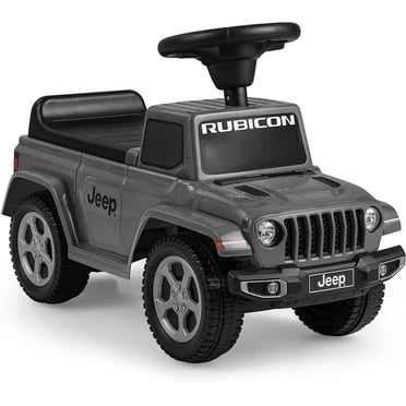 OLAKIDS Kids Ride on Push Car , Licensed Jeep Foot-to-Floor Sliding Toddler Toy with Engine Sound, Horn, Under Seat Storage, Baby Walking Racer Gift for Boys Girls Age 1.5-3 (Grey)
