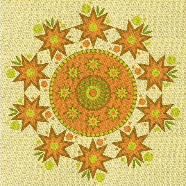 Ahgly Company Tapis de Zone Carré Orange Lavable en Machine, 4 Pieds Carré