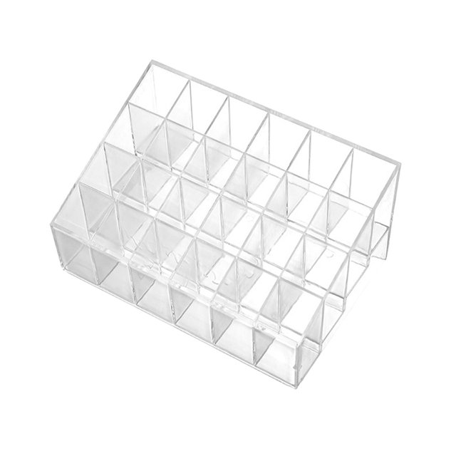 relayinert Compact Cosmetic Organizer Box For Efficient Space Utilization White Multiple 24 grid small size 1Set