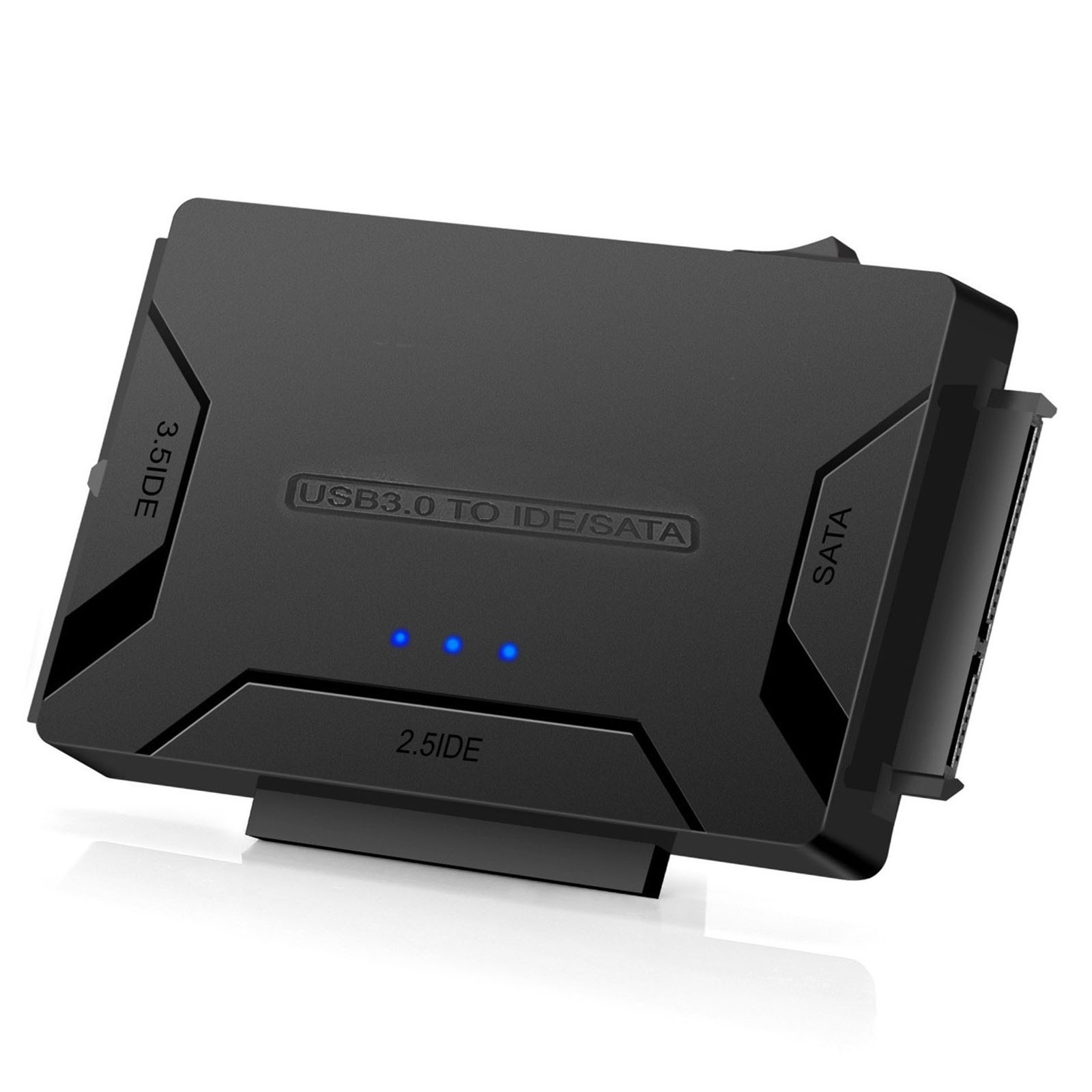 USB 3.0 IDE Adapter, Staron Recovery Converter Three In One for 2.5/3.5 Inch HDD SSD, Universal Hard Drive Reader for Data Recovery Backup Clone with Power Supply