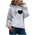 thumbnail image 1 of Chandails à Capuchon Décontractés pour Femmes, Hauts, Chandail Imprimé pour Dames, Blouse, T-Shirt, 1 of 1