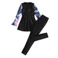 thumbnail image 1 of Sunnyoo Big Girls UPF50+ Swimsuit Long Sleeve Rash Guard Pants Swimwear Set, Sizes 7-12, 1 of 4