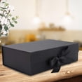 thumbnail image 4 of Gift Box with Ribbon Reusable, Proposal Gift Boxes, with Lids Gift Packaging Box for Wedding Cupcake Boxes Engagement Party Bridemaid Gifts Black, 4 of 8