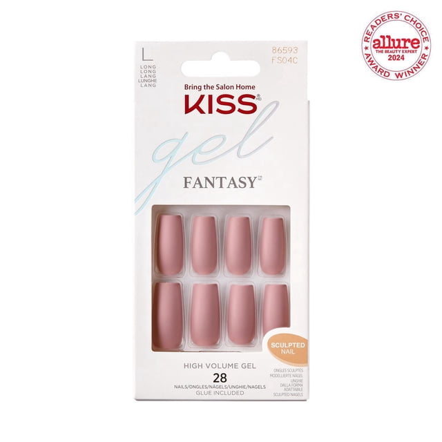 KISS Gel Fantasy - Fake Nails, 28 Count, Long