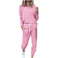 thumbnail image 1 of FAIWAD Ensemble 2 Pcs pour Femme Chandail à Manches Longues à Col Rond et Pantalon de Jogging Long Survêtement Décontracté, 1 of 5