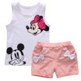 thumbnail image 2 of Fortune Baby Girl Summer Sleeveless Cartoon Print Vest + Shorts, 2 of 9