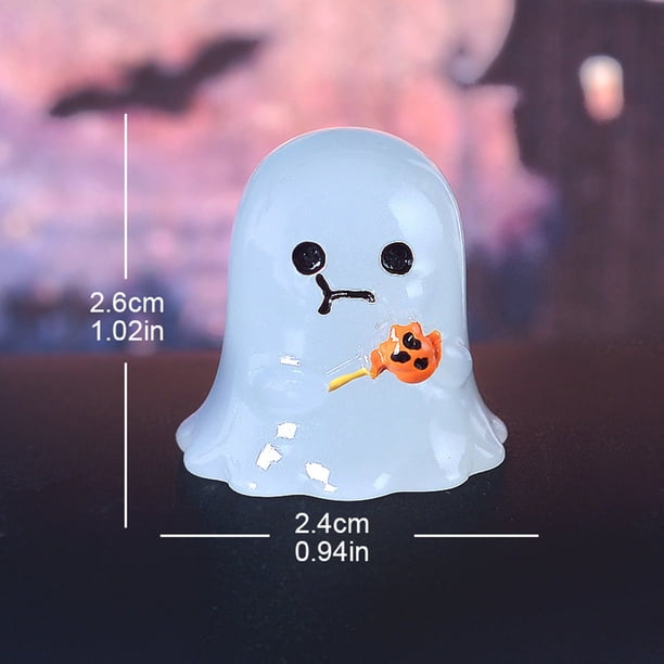 Halloween sur Figurine Citrouille Décor Artisanat en Résine Idéal Décoration d'Halloween Intérieure/extérieure et Mignon pour les Amateurs d'Halloween