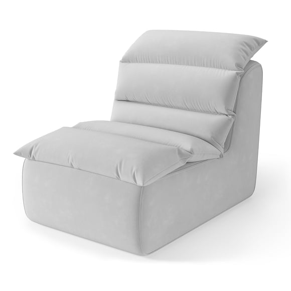 Fauteuil Poire pour Adultes – Sofa Ergonomique en Mousse Mémoire avec Soutien Dorsal et Base Antidérapante, Fauteuil Lounge Confortable pour Salon, Chambre, Bureau – Sofa Simple Moderne pour le Coin du Feu, Gris