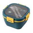 thumbnail image 1 of Portable 1200ml 1700ml Lunch Box Container Salad Bowl Bento Boxes Kitchen Accessories Food Container for Outdoor Picnic Blue 1700ml, 1 of 6