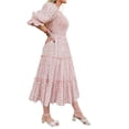 thumbnail image 4 of Fortune Mommy and Me Dresses Matching Set Summer Boho Dress Square Neck Ruffle Sleeves Floral Dress, 4 of 10