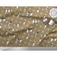 thumbnail image 2 of Soimoi polyester Crepe Fabric Dot & Penguin Ocean Printed Fabric 1 Yard 42 Inch Wide, 2 of 3