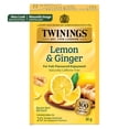 thumbnail image 1 of Twinings Lemon & Ginger Herbal Tea Bags, Lively & Spicy, Naturally Caffeine Free, 20 Count, 1 of 6