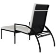 thumbnail image 3 of vidaXL Chaises Longues 2 Pcs avec Repose-Pieds Rotin PE Noir, 3 of 5