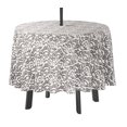 thumbnail image 1 of Vargottam Indoor/OutdoorRoundTablecloth 58 InchTablecloth With Umbrella Hole & Zip, Waterproof TableCloth, TableCovers For Backyard Table -Gray, 1 of 7