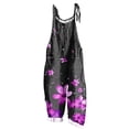 thumbnail image 1 of yoeyez Rompers for Women Summer,Ladies Print Summer Plus Size Long Jumpsuits Sleeveless Adjustable Straps Backless Overalls Jumpsuits With Pockets Hot Pink,XL, 1 of 6
