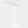thumbnail image 3 of White Marble Side Table Top w/ White Aluminium Base, 3 of 3