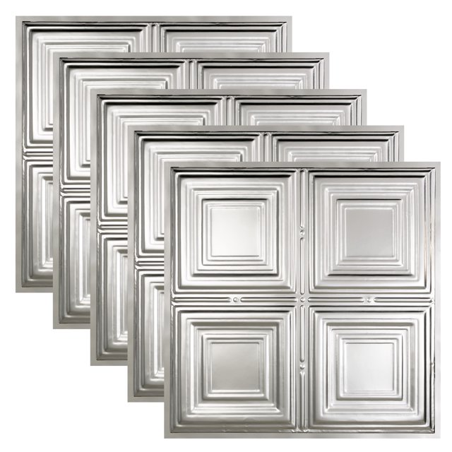 Great Lakes Tin Syracuse Clear 2ft x 2ft Lay In Ceiling Tiles (5 Pack)