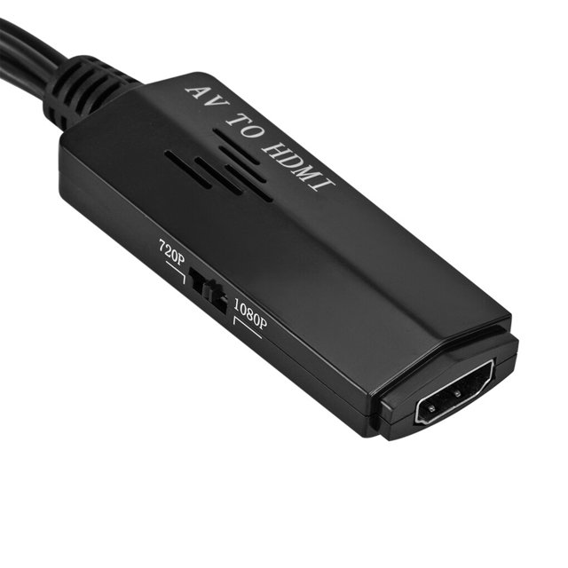 Adaptateur Vidéo Portable Mini HD Composite AV RCA Mini AV vers HD Câble Audio AV Convertisseur