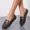 thumbnail image 3 of Mules à Enfiler Mocassins Penny pour Femmes 2025 Mode Décontractée Cuir Plateforme Marche Plates Demi-Mules Sandales, 3 of 5