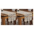 thumbnail image 4 of relayinert Comfortable Crochet Lace Table Runner For Easy Care Wedding Easy Wash Fitting light coffee 40*200cm 2Set, 4 of 6