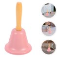 thumbnail image 1 of BRIGHTFUFU 3Pcs holiday bell Hand Bell Pink Iron for Shop Pet Training, 1 of 7