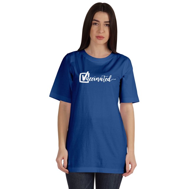 Inkmeso T-shirt à Col Rond Amusant Pro-Vaccin Vacciné pour Femmes