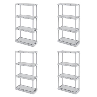 Gracious Living Knect-A-Shelf 4 Tier Light Duty Storage System (4 Pack)