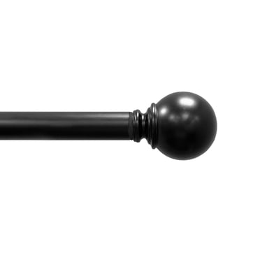 Tringle à rideaux réglable à boule Noir 2,5&nbsp;cm Mainstays, 76,2 à 213,4&nbsp;cm