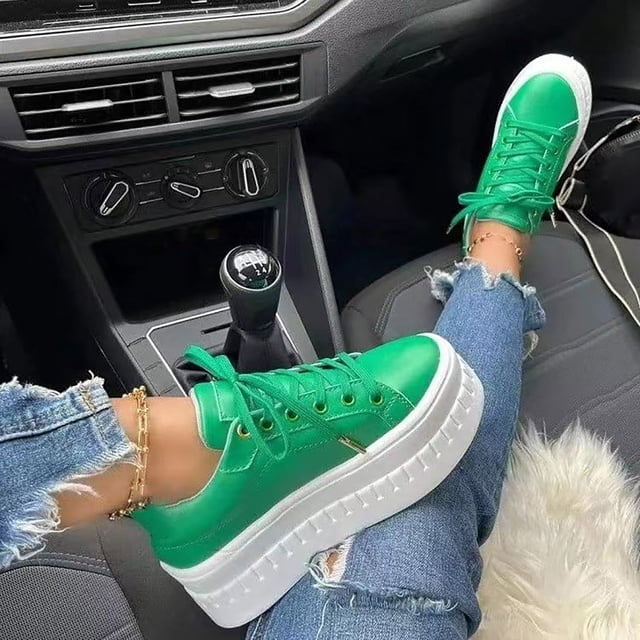 LSLJS Chaussures à Enfiler pour Femmes Confort Mode Confortables pour la Marche Espadrilles à Lacets, Chaussures Plates