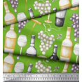 thumbnail image 2 of Soimoi Modal Satin Fabric Grapes,Wine Glass & Bottle Print Fabric by Yard 42 Inch Wide, 2 of 3