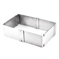thumbnail image 3 of 1PC Adjustable Square Cake Mold Stainless Steel Mousse Cake Pastry Telescopic Mould Baking Tool silver S, 3 of 8