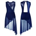 thumbnail image 1 of XUNZOO Robe de Danse Lyrique pour Filles Costume de Danse Ballet Jazz Latin Performance Camisole à Sequins Bleu Marine 14, 1 of 6