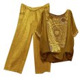 thumbnail image 2 of Ensembles d'Été Deux Pièces pour Femmes Imprimé Col Ras du Cou Manches Courtes Chandail à Enfiler Hauts + Pantalons Ensemble Pantalons Ensembles Femmes Tenues 2 Pcs en Liquidation, 2 of 6