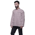 thumbnail image 2 of Atasi Kurta Décontractée Imprimée à Col Chinois Chemise Ethnique Kurta Courte pour Homme Tunique, 2 of 5