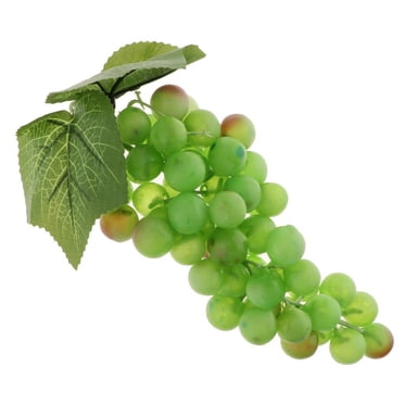 GUOOL Artificial Grapes Bunch Fruits Ornament Cafe Shop Store Bar 60 Head- Green Green-60 grapes
