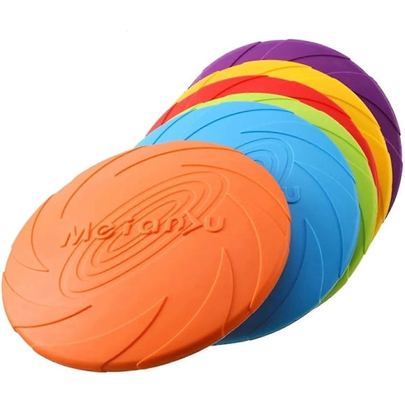 6 Pack Flying Disc, Rubber Flying Discs For Dogs(18cm)