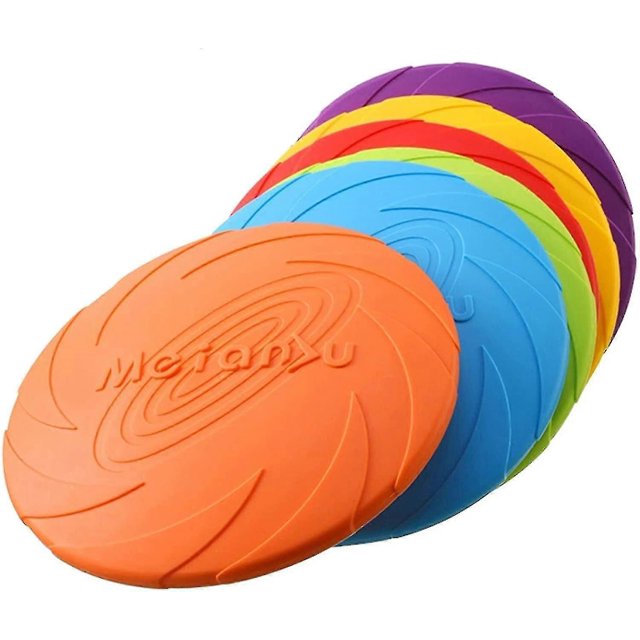 6 Pack Flying Disc, Rubber Flying Discs For Dogs(18cm)