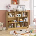 thumbnail image 4 of Costway 3-tier Open Bookcase 8-Cube Bookshelf Storage Display Cabinet French Oak Yellow, 4 of 10