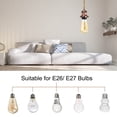 thumbnail image 4 of Unique Bargains 15.4Ft Pendant Light Cord Kit, Plug in E26 Socket Hanging Light with Switch Industrial Vintage Twisted Rope, Red Copper, 4 of 7