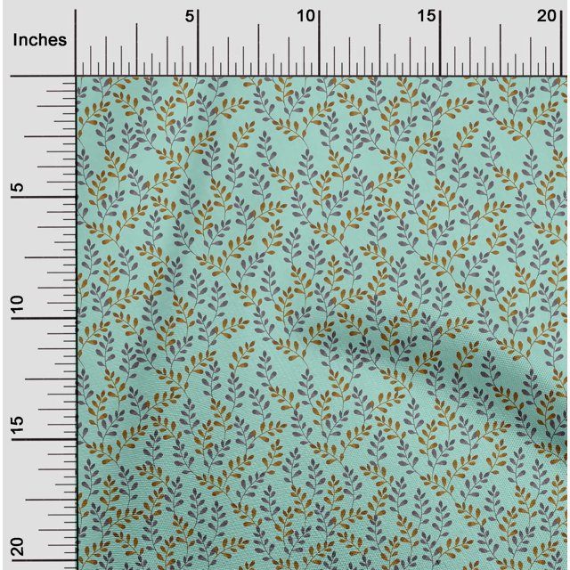 oneOone Viscose Chiffon Fabric Leaf Leaves Print Sewing Fabric BTY 42 Inch Wide