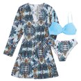 thumbnail image 4 of Daisyyozoid Women's Swimsuit Plus Size Printed Bikini Three-piece Split Suit, 4 of 4