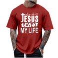 thumbnail image 3 of T-shirts pour Hommes Manfinity LEGND Slogan Graphique Décontracté T-Shirt à Manches Courtes pour Usage Quotidien, 3 of 3