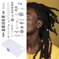 thumbnail image 1 of Perles de Tube de Cheveux, Dreadlocks Portables Uniques Bobine de Cheveux pour Mariage, 1 of 8