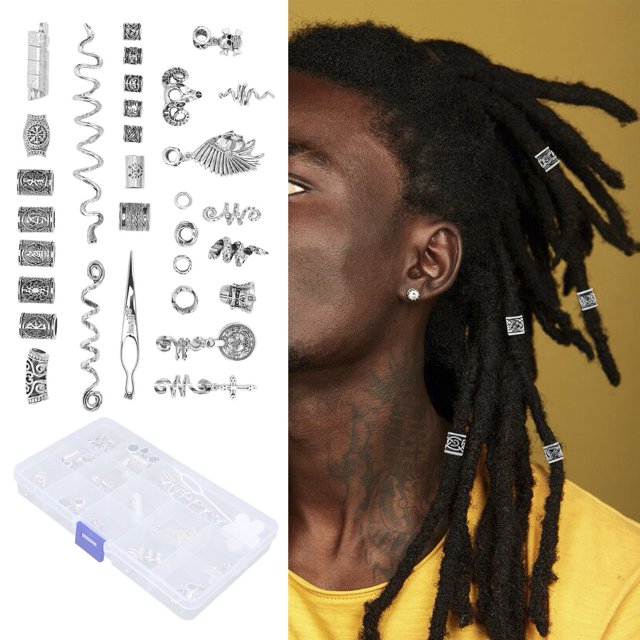 Perles de Tube de Cheveux, Dreadlocks Portables Uniques Bobine de Cheveux pour Mariage