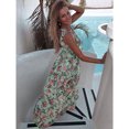 thumbnail image 3 of HAWEE Robe Décontractée à Col en V pour Femme, Été, Dos Nu, Imprimé Floral, Sans Manches, Robe Maxi pour Plage et Fête, 3 of 5