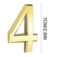thumbnail image 2 of Sentmoon 3 Inch Gold Modern House Numbers Mailbox Numbers 0-9 Self-Adhesive Street Door Home Address Metal Numbers For Outside Or Inside Signs Easy Install Deals of the Day Clearance Prime, 2 of 2