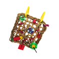 thumbnail image 2 of Thinsony Pet Bird Foraging Wall Toy Parrot Mat Birds Toy Woven Love Parakeet Chewing Style A 1Set, 2 of 5